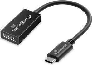MediaRange USB Type-C® to DisplayPort audio and video converter, 20cm, black (Camera Converter)