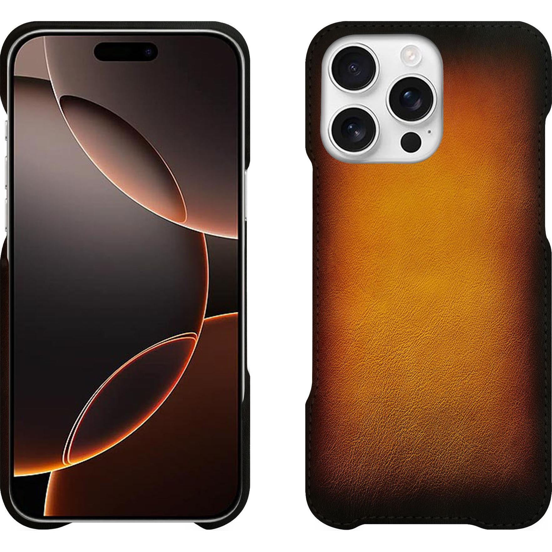 Noreve Lederschutzhülle (Apple iPhone 16 Pro), Smartphone Hülle, Violett