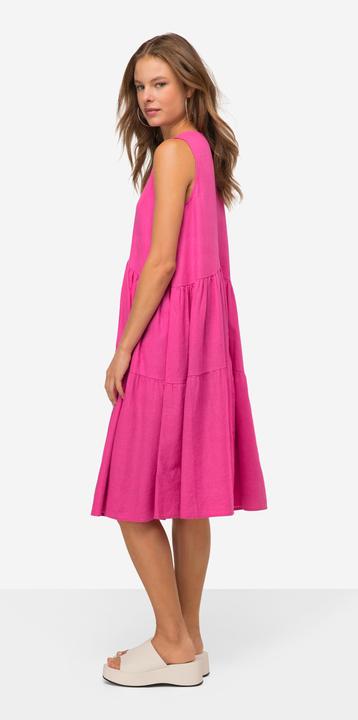 Produktbild Laurasøn Leinenmix-Kleid, uni, V-Ausschnitt, ärmellos (M)