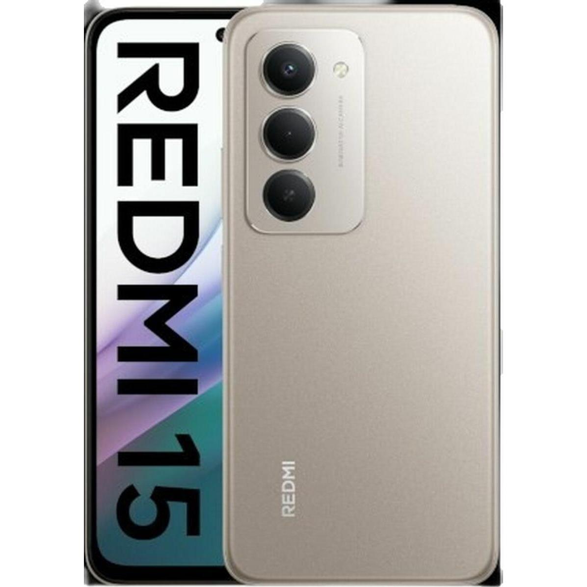 Xiaomi Redmi 15 4G (256 GB, Titan Gray, 6.90", Hybrid Dual SIM, 4G), Smartphone, Grau