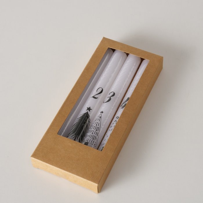 Produktbild Boltze Home Weihnachtskerze Ada 4 Stück, Weiss (4 Stk.)