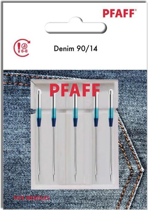 Actual product image Pfaff PF JEANS NEEDLE 90/14 5PK
