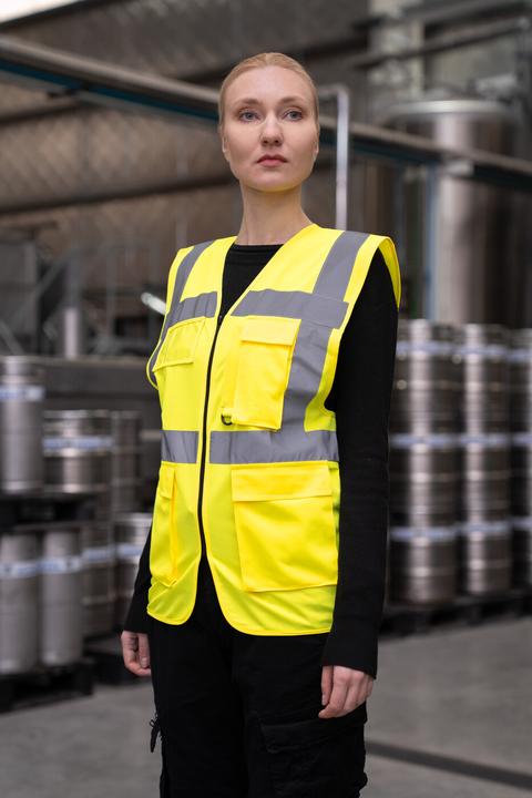 Productafbeelding Korntex Comfort Warnweste "Hamburg" - Multifunktioneel - Signaal-Gelb - XL (XL)