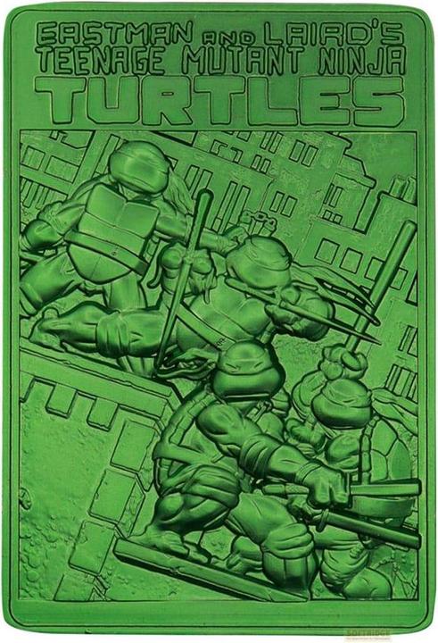 Actual product image Fanattik Teenage Mutant Ninja Turtles Metal Bar 40th Anniversary Green Limited Edition