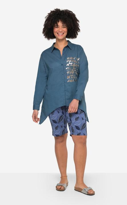 Immagine prodotto Janet & Joyce Hemdbluse, Voile, Seiten-Druck, Langarm, Zipfelsaum (44)