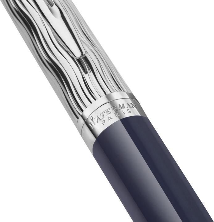 Image du produit Waterman Roller Hémisphère DeLuxe C.C Deep Lacquer F S. (Argent, Bleu, 1 x)
