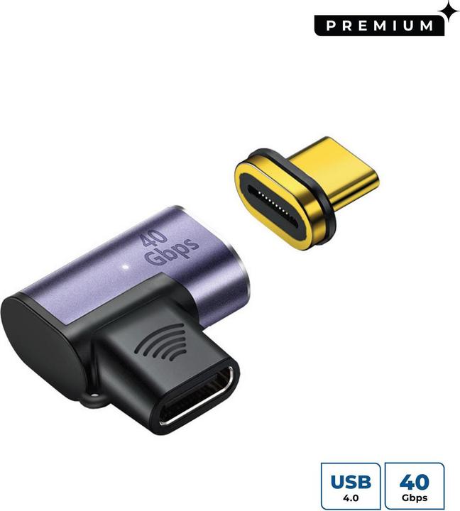 Actual product image MicroConnect Magnetic USB-C Adapter 90 (USB-C, 12.10 cm)