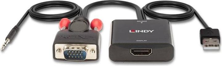 Image du produit Lindy Convertisseur VGA & audio, vers HDMI (VGA, HDMI, 4.50 cm)