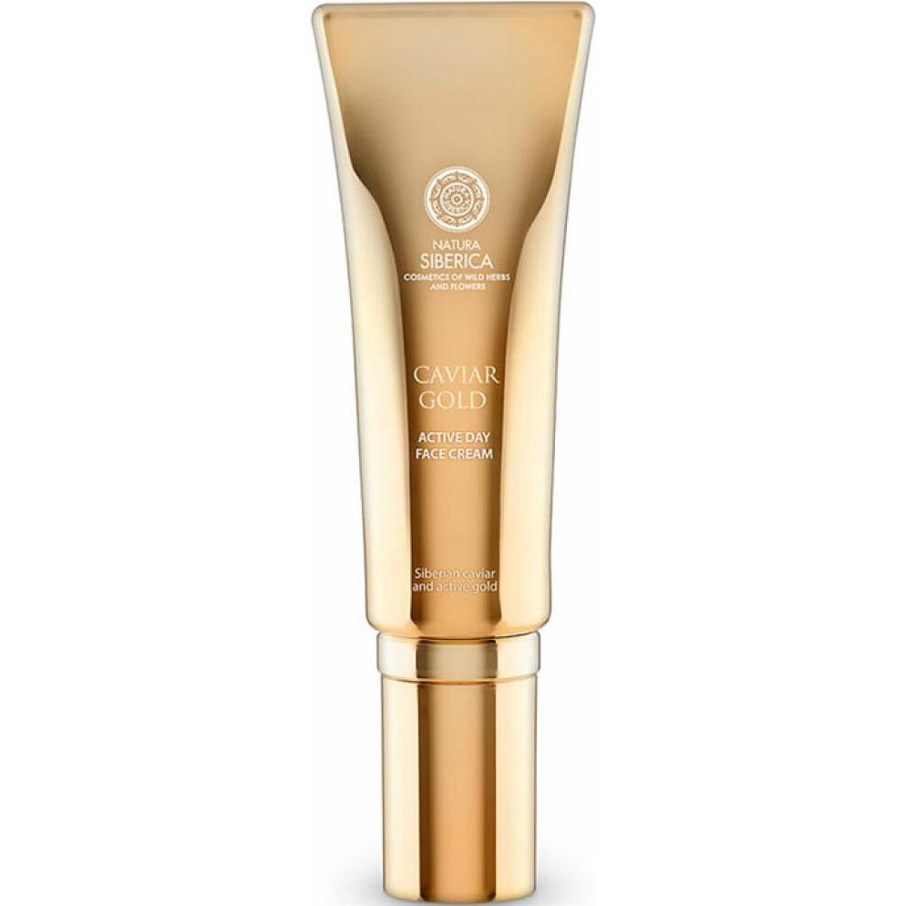 Natura Siberica, Bodylotion, Hochwirksame Tagescreme Kaviar Gold mit Wildkräutern und Blumen aus Sibirien 30ml (Körpercr...