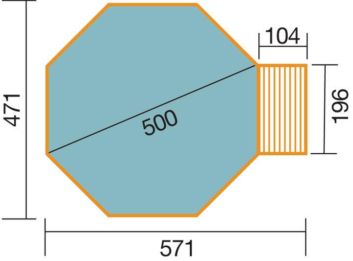 Produktbild Weka Holzbau 593 B (397 x 397 x 116 cm)
