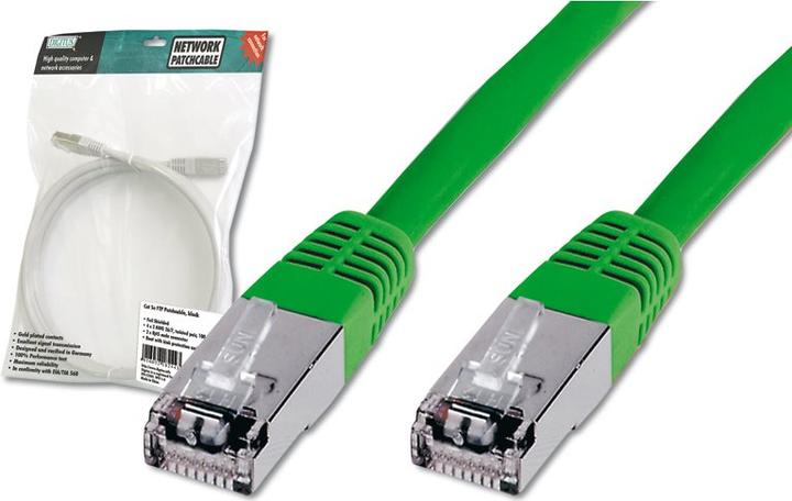 Immagine prodotto Digitus Cavo adattatore CAT5e SF-UTP, 3m, verde (FTP, CAT5e, 3 m)