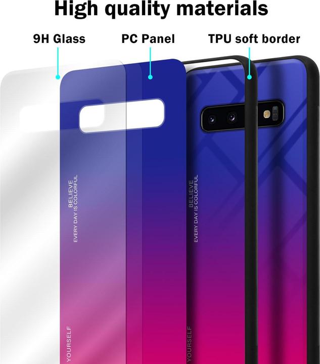 Actual product image Cadorabo TPU 2 colors glass cover (Samsung Galaxy S10+)