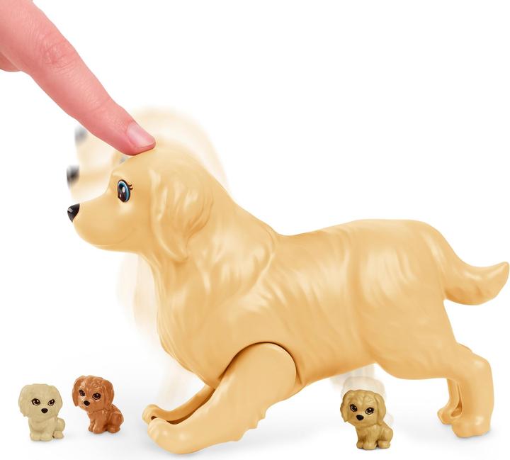Actual product image Barbie BRB doll (brunette) with dog and puppies