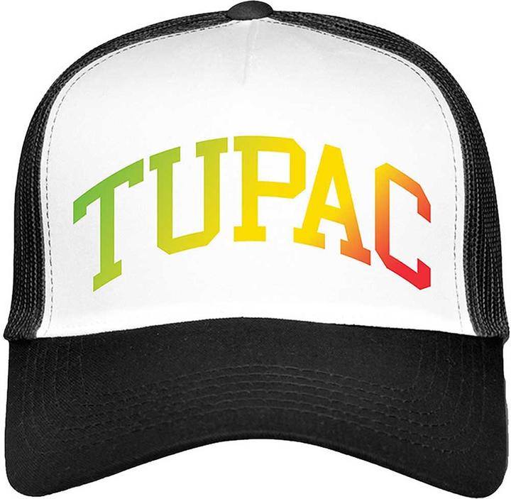 Actual product image Tupac Shakur Unisex Adult Gradient Mesh Logo Baseball Cap (One size)
