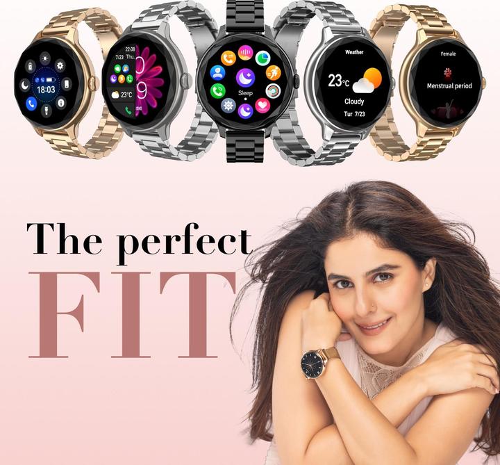 Actual product image Noise NoiseFit Diva Smartwatch Metallic Rose Gold (30 mm)