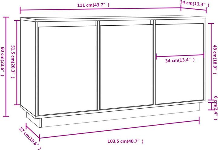 Produktbild vidaXL Jana (34 x 34 x 60 cm)