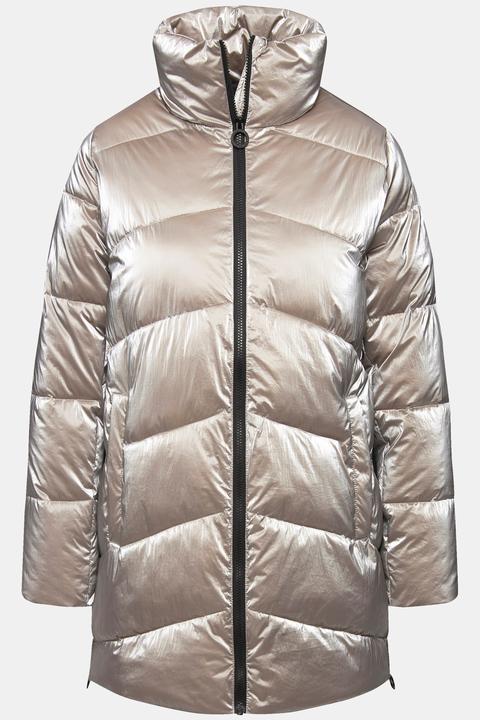 Actual product image Ulla Popken Quilted Metallic Coat (60)