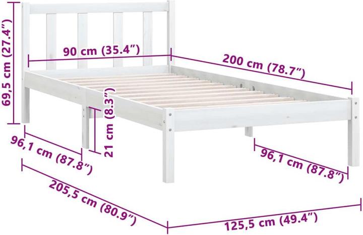 Actual product image VidaXL Tiziana (90 x 200 cm)