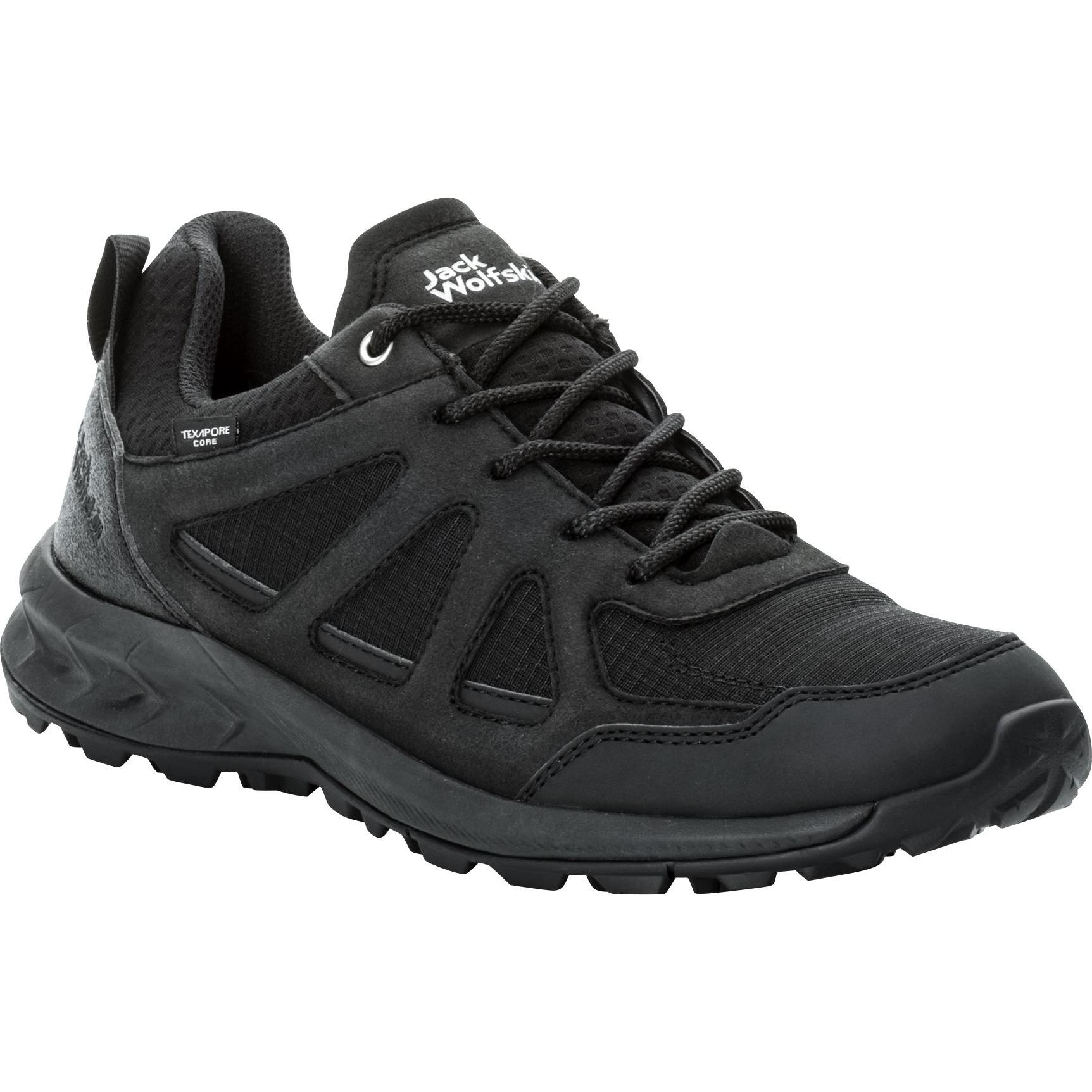 Jack Wolfskin, Damen, Halbschuhe, Woodland 2 Texapore Low W, Schwarz, (38)