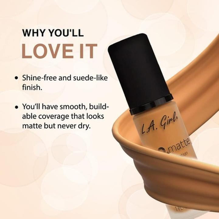 Actual product image L.A. Girl LA Girl PRO.matte HD Long Wear Matte Foundation GLM671 Ivory GLM680 Golden Bronze (Golden Bronze, Ivory)