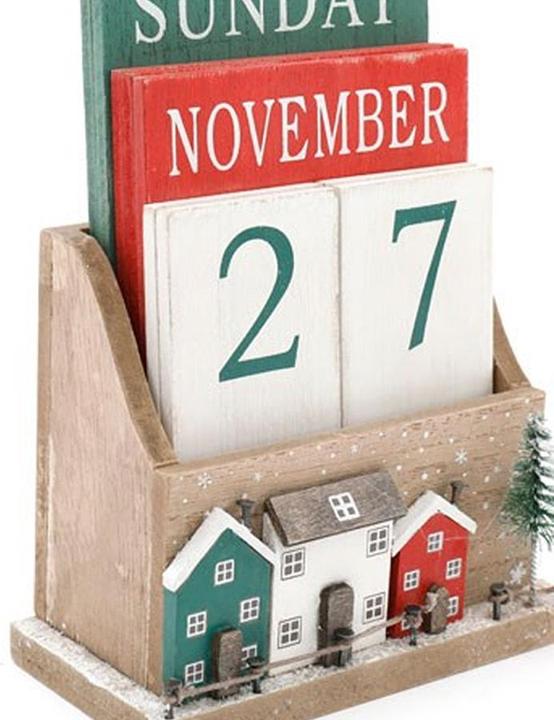Actual product image Something Different Wood House Christmas Calendar (One size)