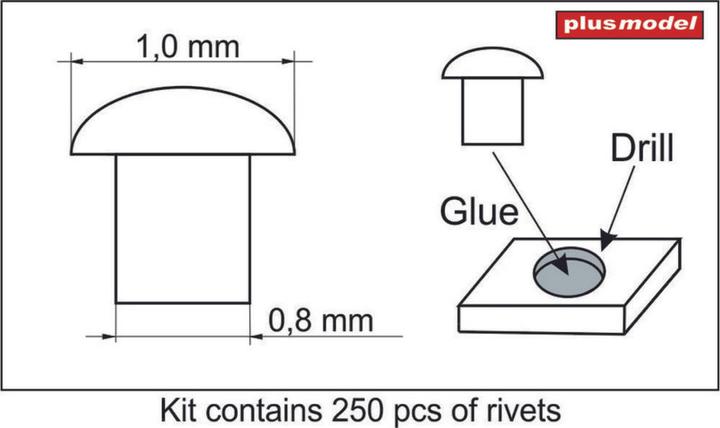 Produktbild Plus Model Rivets 1,0 mm