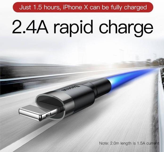 Actual product image Baseus USB Type A - Lightning (3 m, USB 2.0)