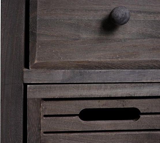 Image du produit Mendler Commode T18, Armoire à tiroirs, 4 tiroirs, 74x30x25cm Shabby-Look Vintage - gris-brun (74 x 30 x 25 cm)