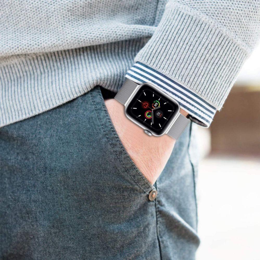 Thumbnail - Tech-Protect Milanese Band (Edelstahl, Apple Watch SE), Uhrenarmband, Silber