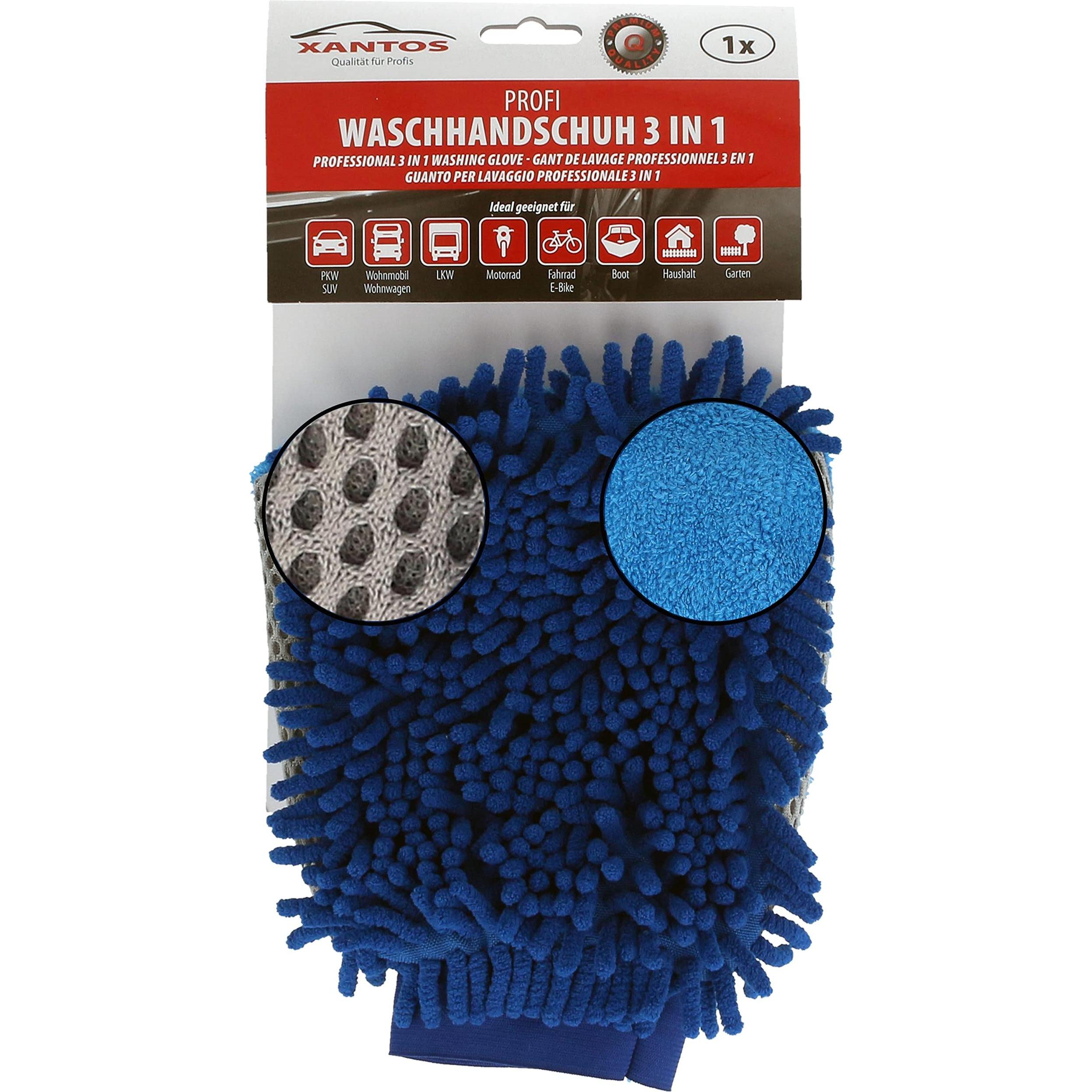 Thumbnail - Xantos, Fahrzeugreinigung Zubehör, Chenille-Waschhandschuh 3in1