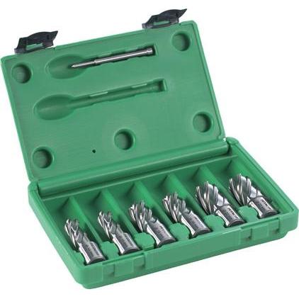 Hikoki, Lochsäge, Zubehör 754496 Kernbohrersatz 2 x 14/18/22 x 30 mm + Zentrierstift 7-teilig (30 Millimeter)