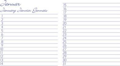 Produktbild Blankokalender Geburtstag A4 (21 x 29.7 cm)