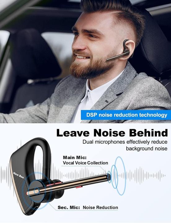 Actual product image New Bee - M50 - Bluetooth Wireless Headset V5.2 (Wireless, USB-C)