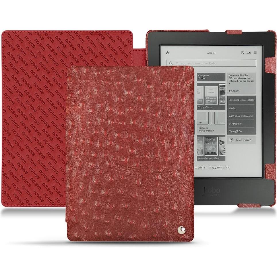 Noreve Lederschutzhülle horizontal (Aura H2O), Tablet Hülle, Rot