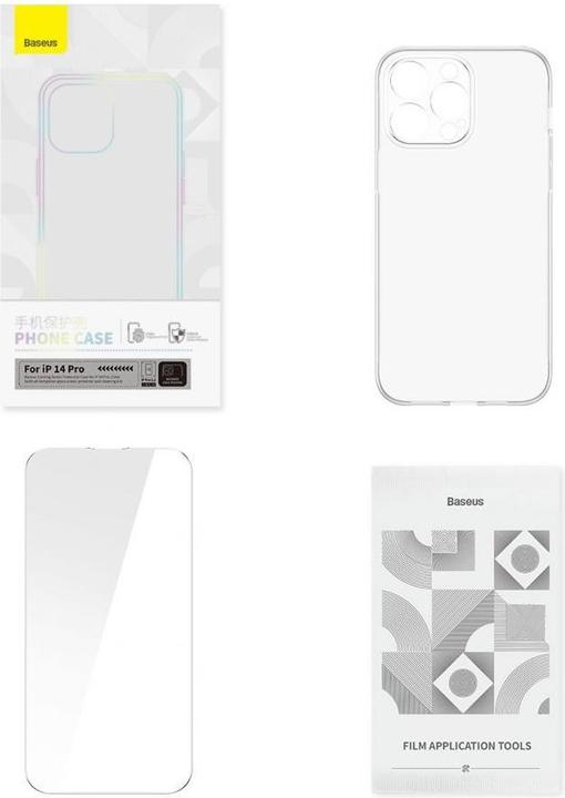 Produktbild Baseus Transparent Case and Tempered Glass set Corning for iPhone 14 Pro (Apple iPhone 14 Pro)