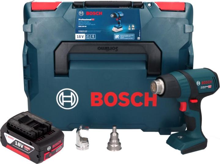 Produktbild Bosch Professional Bosch GHG 18V-50 Professional Akku Heissluftgebläse 18 V 300° C / 500° C + 1x Akku 4,0 Ah + L-Boxx -