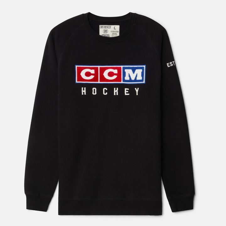 Actual product image CCM Vintage Fall Fleece SR Pullover (Schwarz, M) (M)