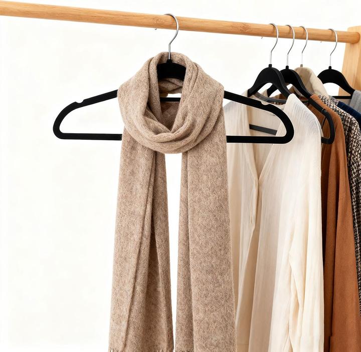 Produktbild Ideoon Premium Kleiderbügel, 10er-Set, mit 360 Grad drehbarem Haken (10x)