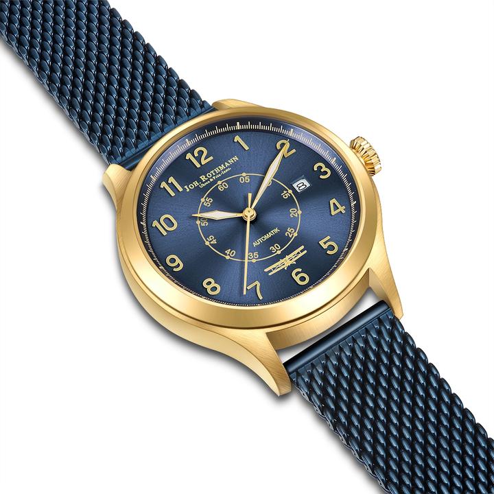 Image du produit John Rothmann Montre automatique Homme Flight en acier inoxydable bleu - 26861 (Montre analogique, 42 mm)