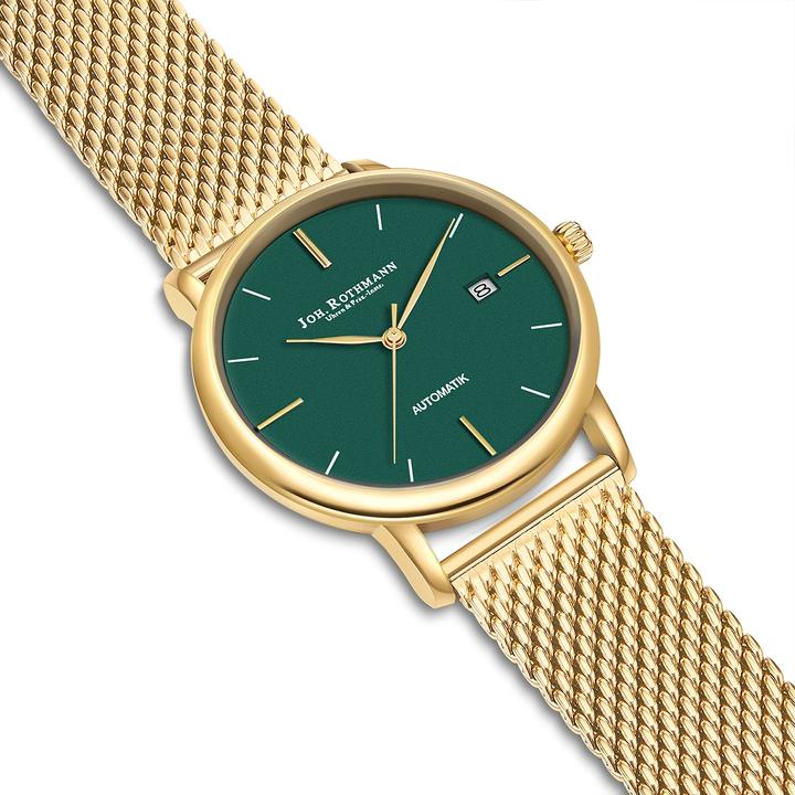 Produktbild John Rothmann Herren Automatikuhr Classic Edelstahl Gelbgold - 26869 (Analoguhr, 38.50 mm)