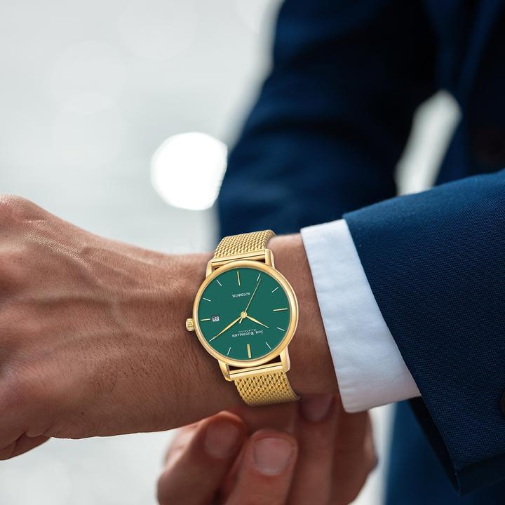 Produktbild John Rothmann Herren Automatikuhr Classic Edelstahl Gelbgold - 26869 (Analoguhr, 38.50 mm)