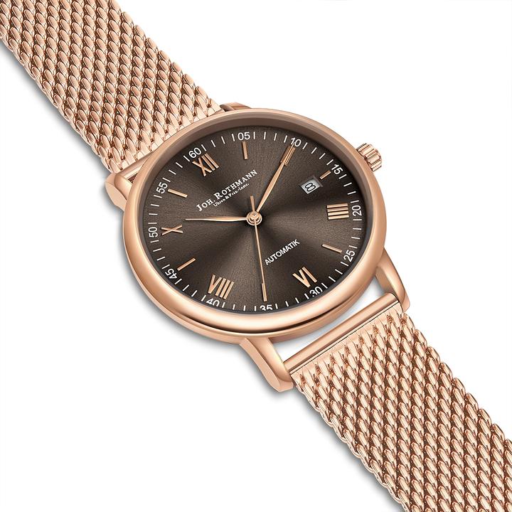 Produktbild John Rothmann Herren Automatikuhr Friedrich Edelstahl Roségold - 26875 (Analoguhr, 38.50 mm)