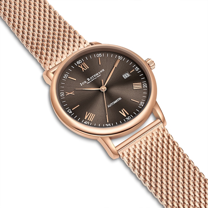 Produktbild John Rothmann Herren Automatikuhr Friedrich Edelstahl Roségold - 26875 (Analoguhr, 38.50 mm)