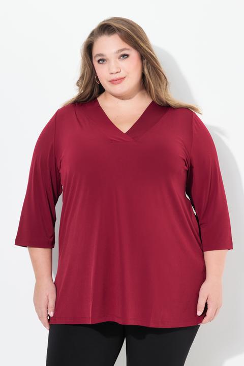 Produktbild Ulla Popken Longshirt, A-Linie, V-Ausschnitt, 3/4-Ärmel (46, 48)