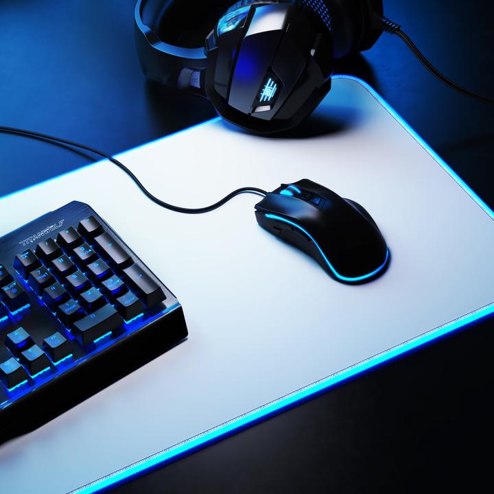 Immagine prodotto Titanwolf Tappetino per mouse da gioco RGB, tappetino per mouse XL 800 x 300 mm migliora la precisione e la (XL)