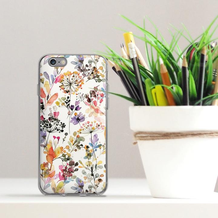 Produktbild DeinDesign Silikon Hülle für Apple iPhone 6 Handyhülle Case Smartphone Schutzhülle Blume Muster Pastell (Apple iPhone 6)