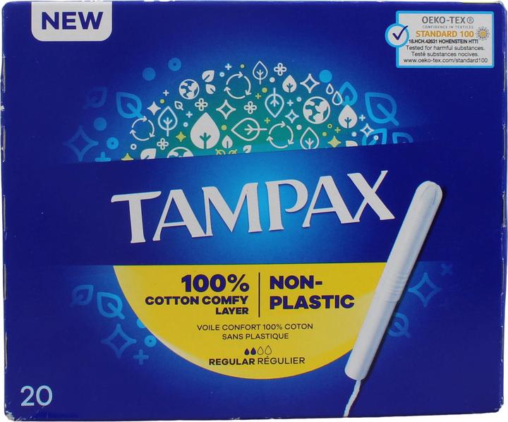Produktbild Tampax Neu 100% Baumwolle Comfy Layer Non Plastic 20 (20x)