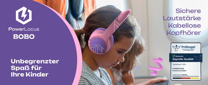 Actual product image PolarPro PowerLocus Bobo Cat Ears Wireless Headphones for Kids