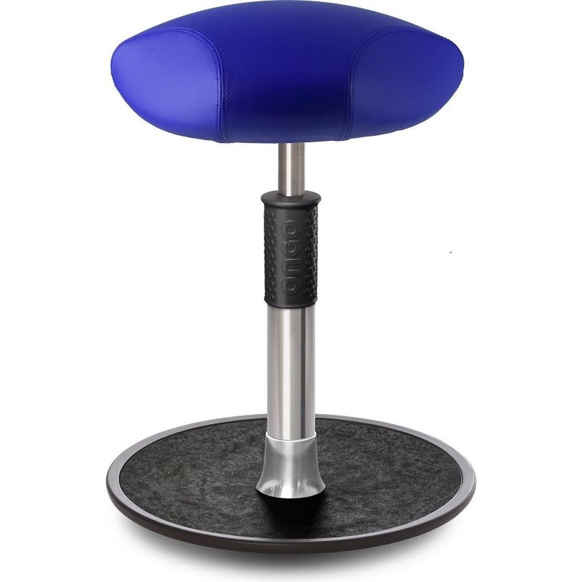 Ongo, Bürostuhl, Sitz- Stehhocker Free Regular Triangel skai Kunstleder blau chrom /schwarz