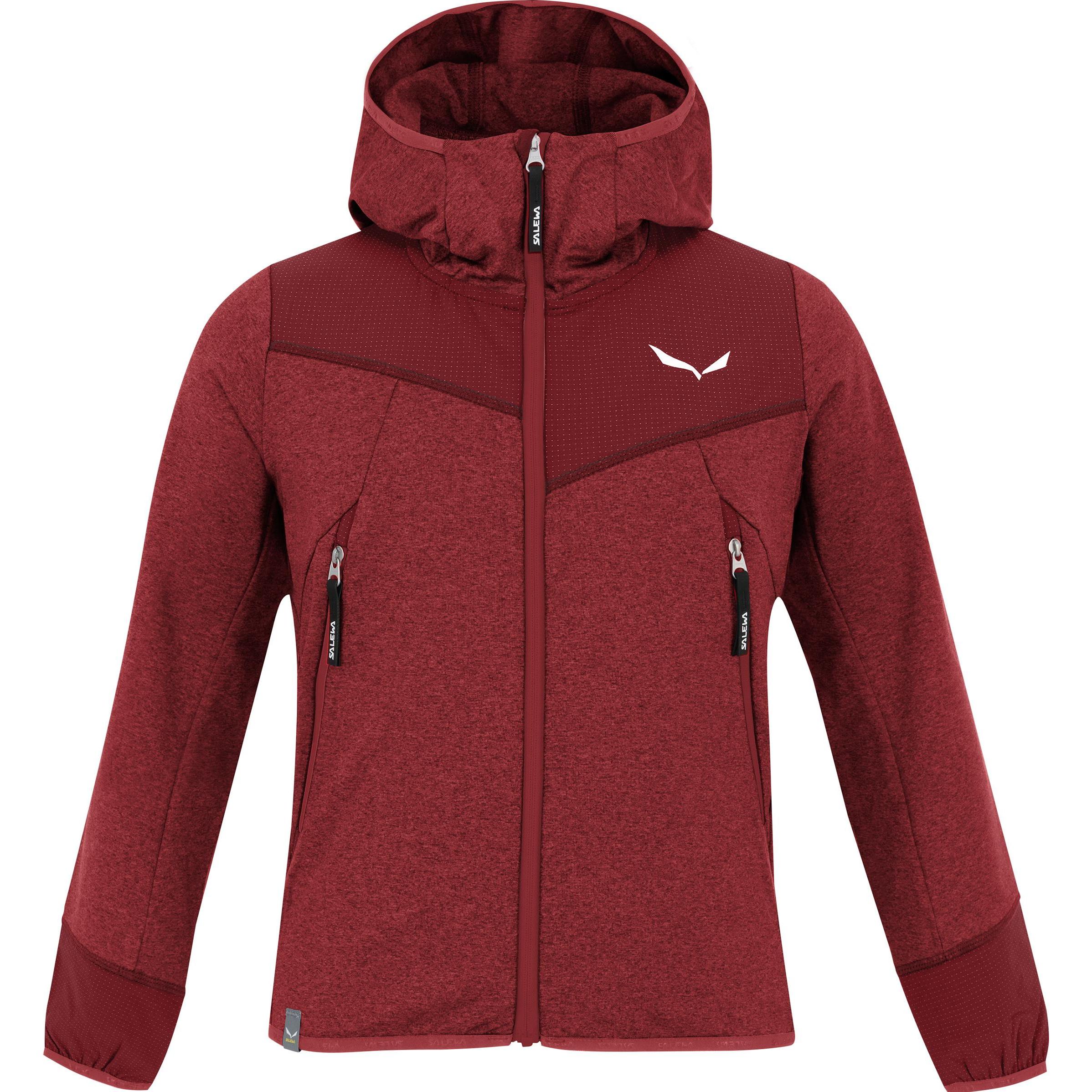 Salewa, Unisex, Jacke, Agner Melange Hoodie (164), Rot, 164